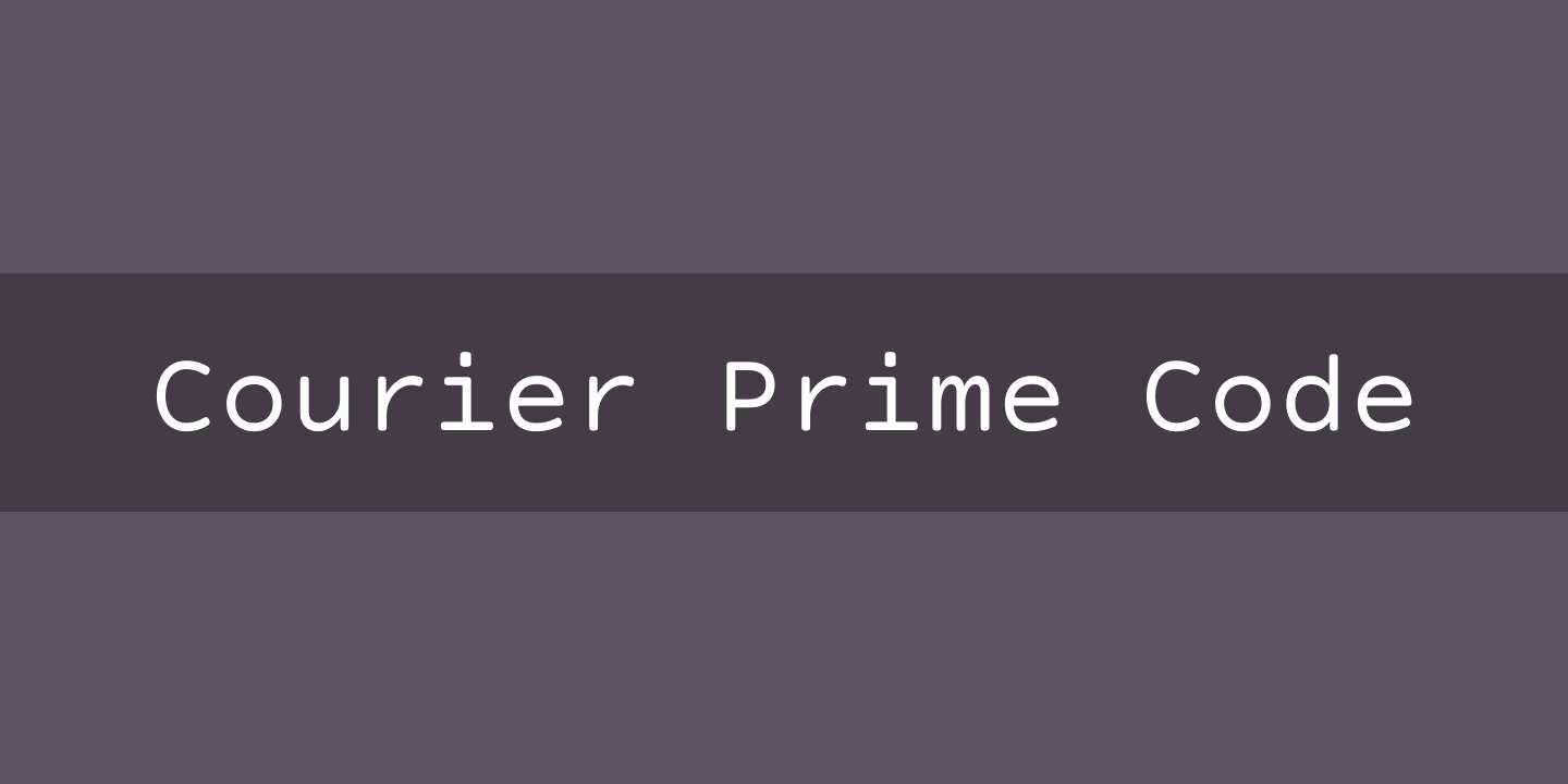 Przykładowa czcionka Courier Prime Code #1